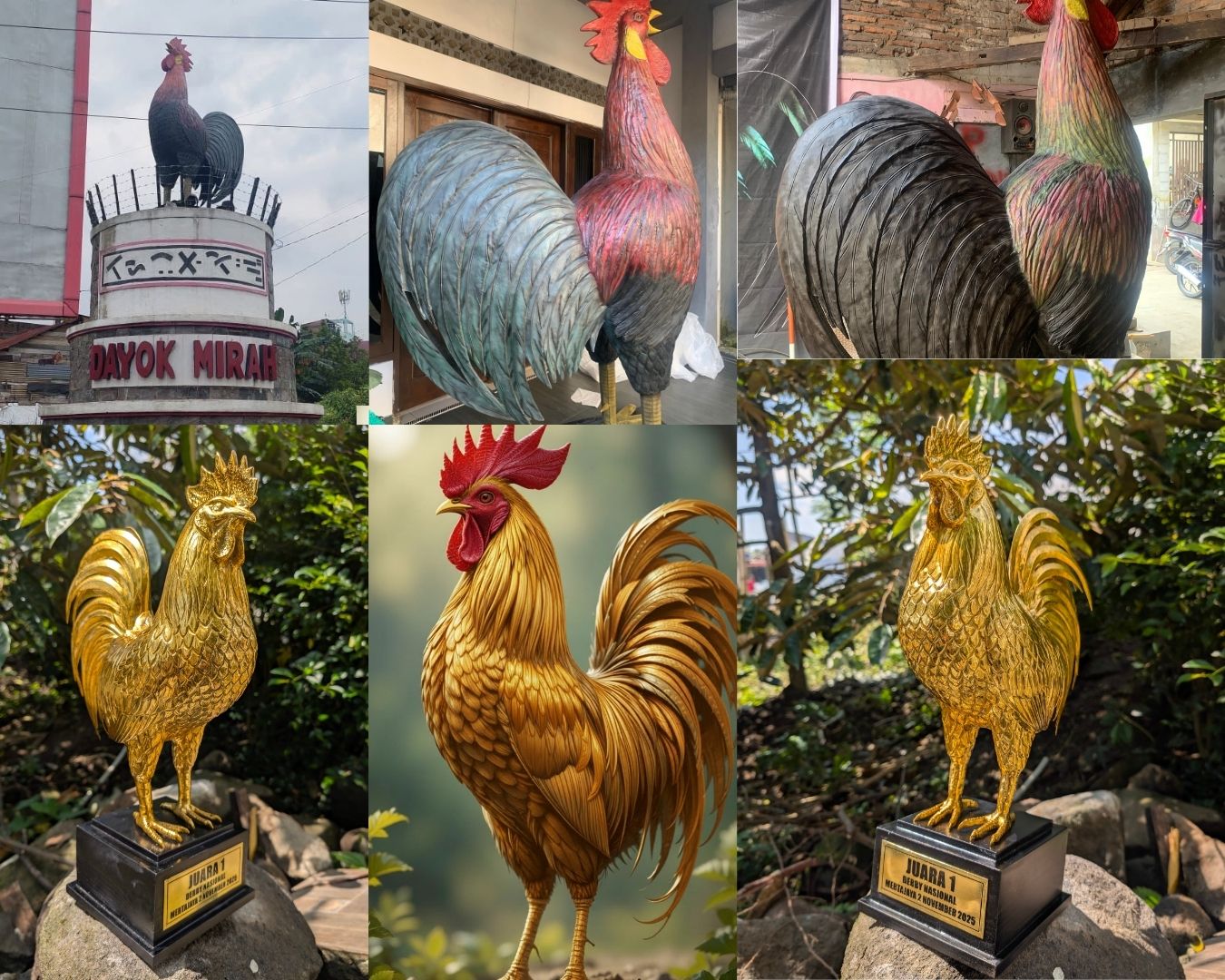 Patung Ayam Tembaga Kuningan Premium Perpaduan Seni, Detail & Kualitas