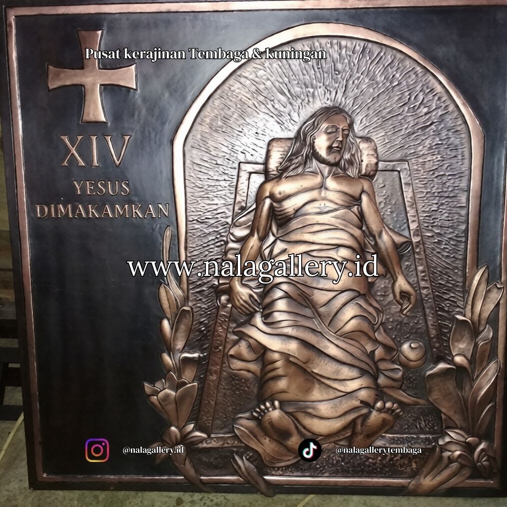 Jual Set Relief Jalan Salib Tembaga