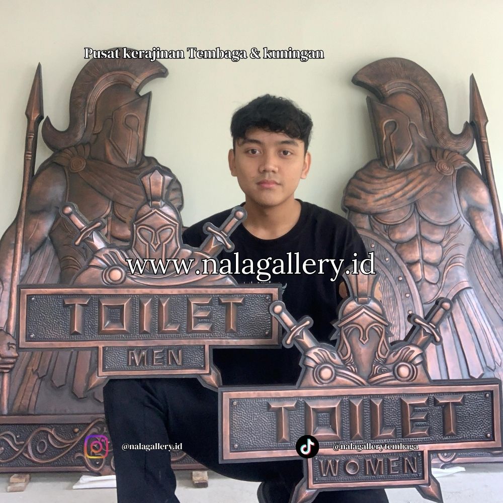 Set Dekorasi Spartan Tembaga : Patung Tembaga, Relief Tembaga, Logo Tembaga