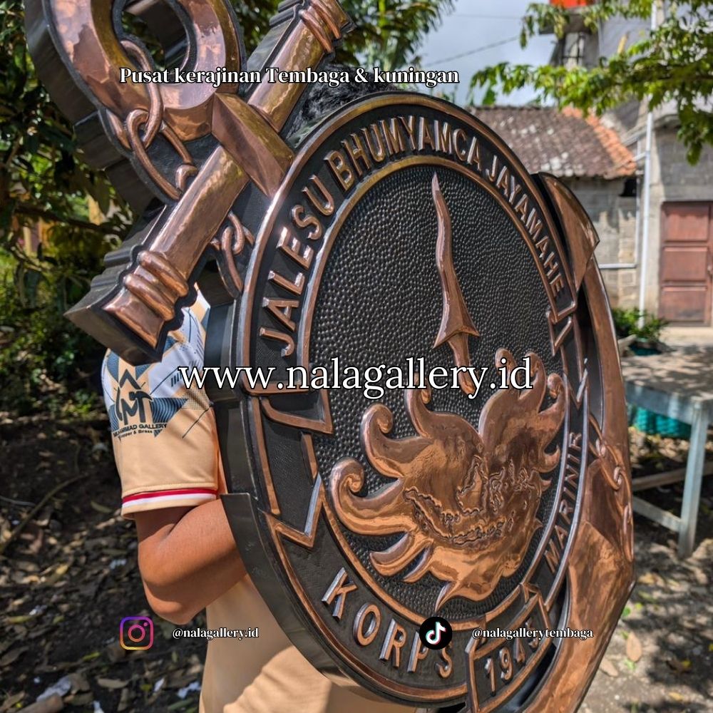 Jual Logo Marinir Tembaga Kuliatas Premium