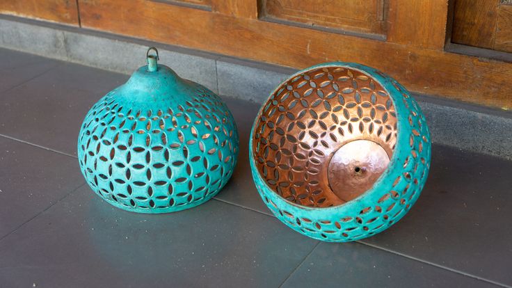 lampu tembaga oksidasi gaya industrial minimalis handmade