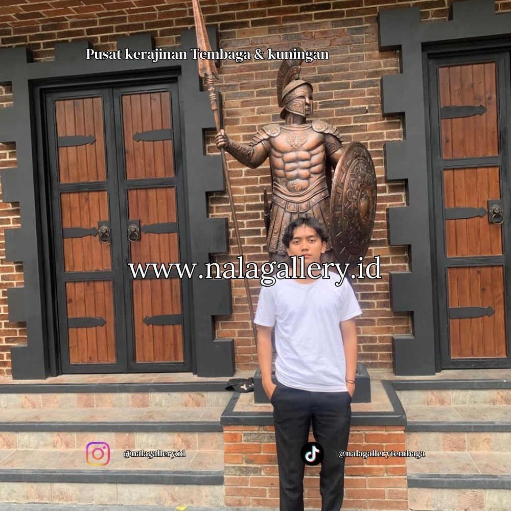 Set Dekorasi Spartan Tembaga : Patung Tembaga, Relief Tembaga, Logo Tembaga